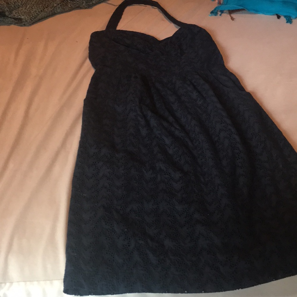 Anthropologie navy dress
